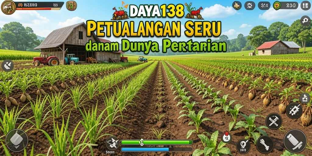 Tangkapan layar menunjukkan aktivitas bertani yang menyenangkan di DAYA138.
