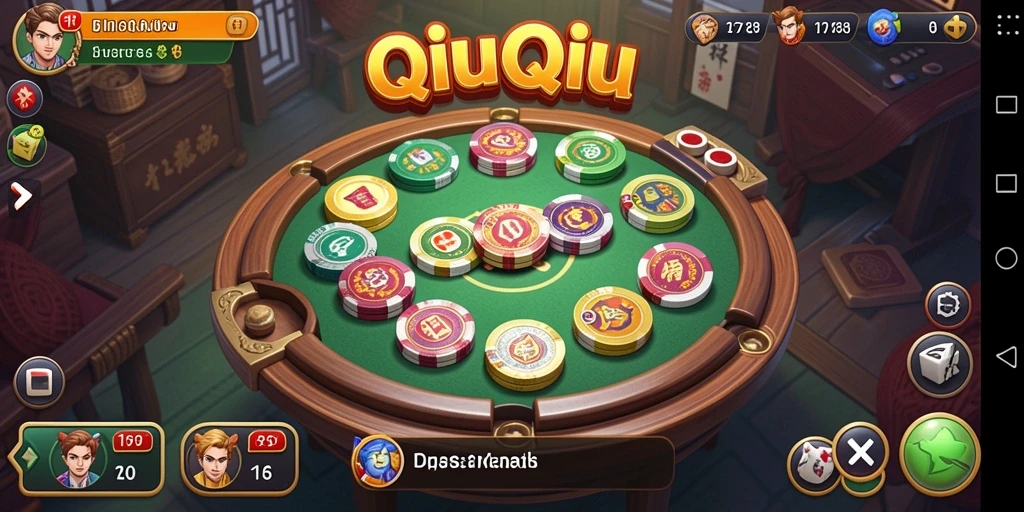 Screen utama ID6788 menampilkan gameplay QiuQiu yang intens.