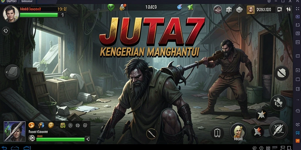 Tangkapan layar utama dari gameplay menegangkan di JUTA7.