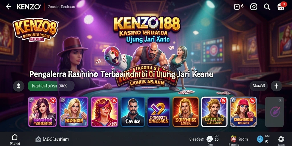 Tampilan gameplay menarik dalam KENZO188, penuh aksi Kasino.