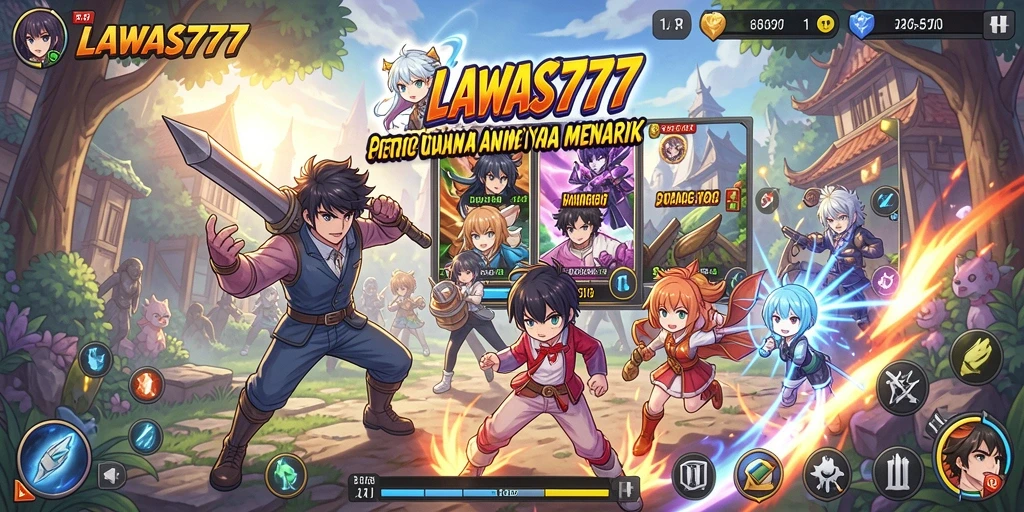 Screenshot LAWAS777 menampilkan gameplay seru dan karakter anime unik.
