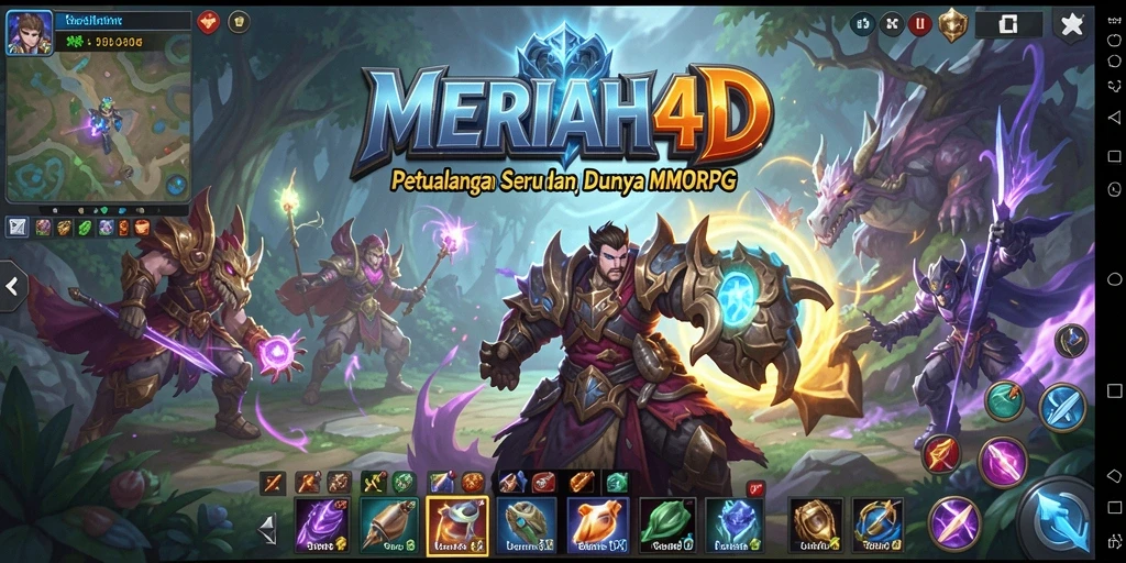 Tangkapan layar gameplay MERIAH4D menunjukkan aksi seru dalam pertempuran antar pemain.