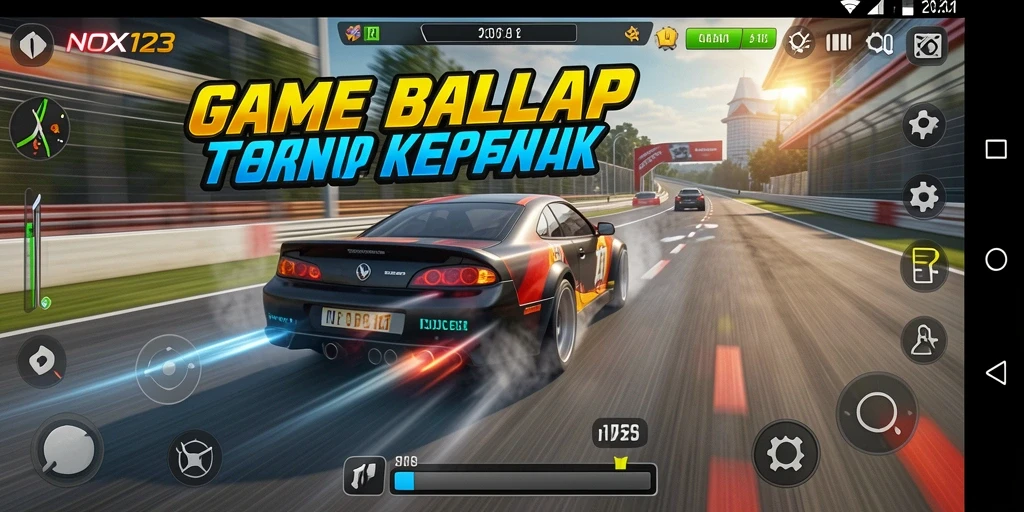 Gameplay balap yang seru dan mendebarkan di NOX123.