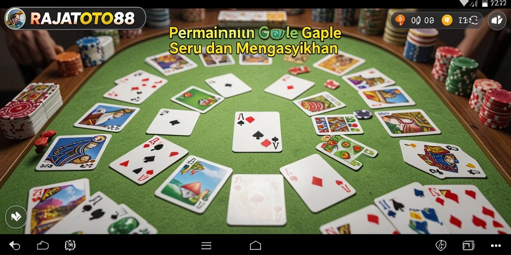 Tampilan gameplay seru RAJATOTO88 yang penuh aksi Gaple.