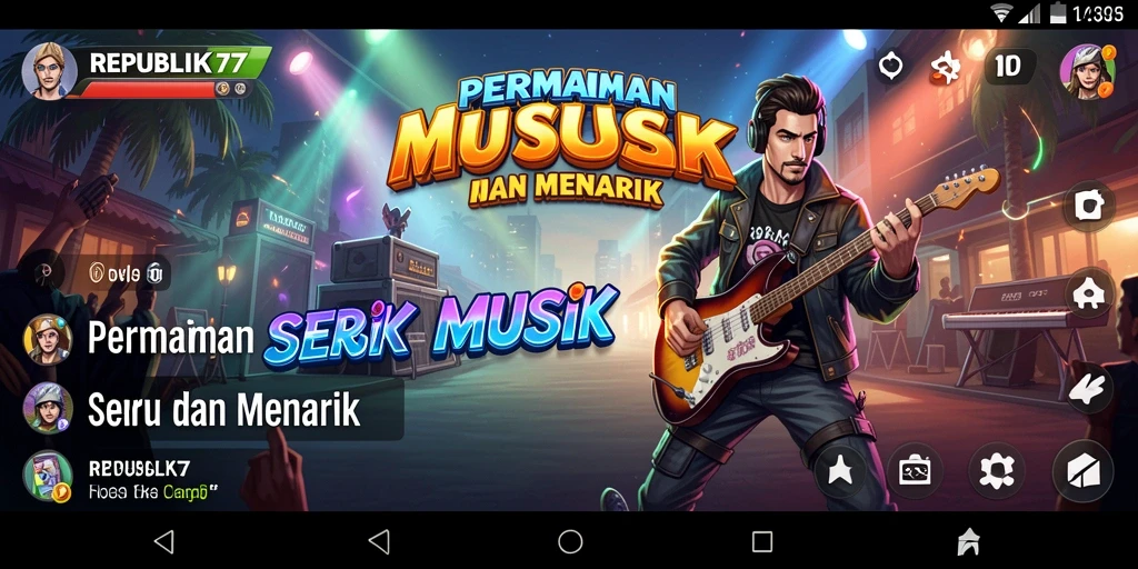 Screenshot REPUBLIK77 menampilkan gameplay seru dan interaktif.