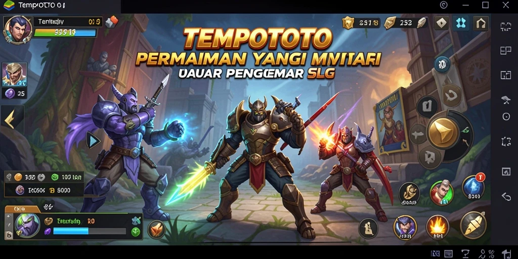 Tangkapan layar menunjukkan aksi pertempuran dalam TEMPOTOTO.