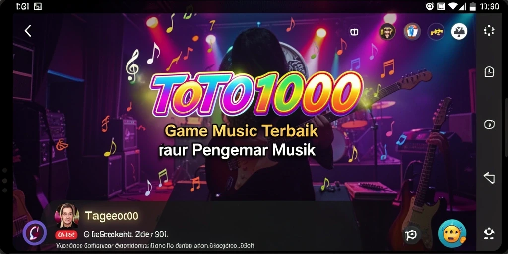 Tampilan TOTO1000 menampilkan gameplay musik yang interaktif dan menyenangkan.