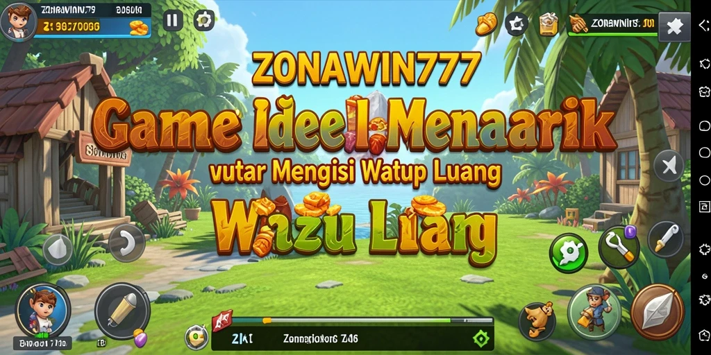 Tangkapan layar gameplay ZONAWIN777 menampilkan elemen santai dan strategis.