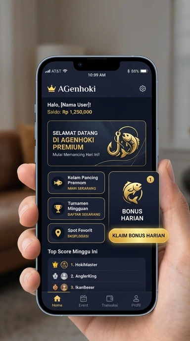 Antarmuka pengguna agenhoki yang sederhana dan menarik.
